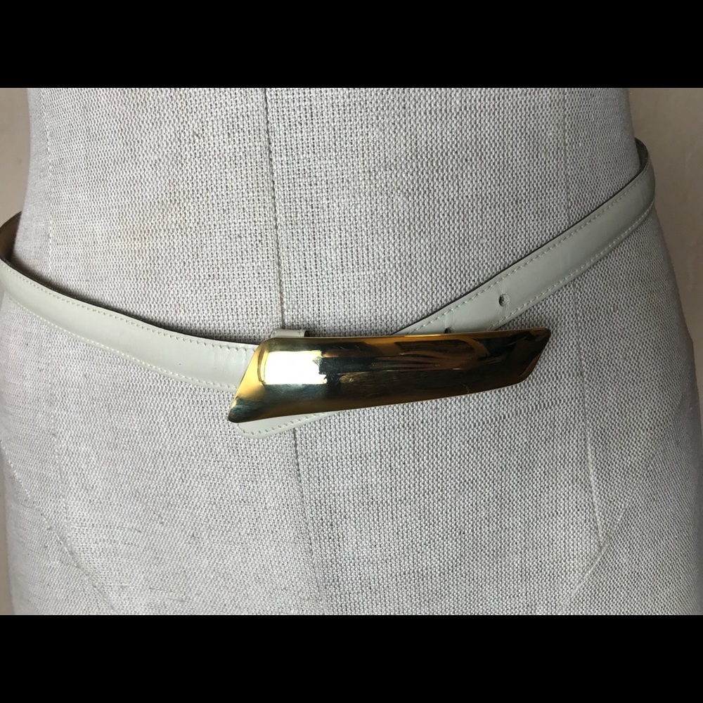 CALDERON VTG Thin Medium Belt Gold Tone Hardware